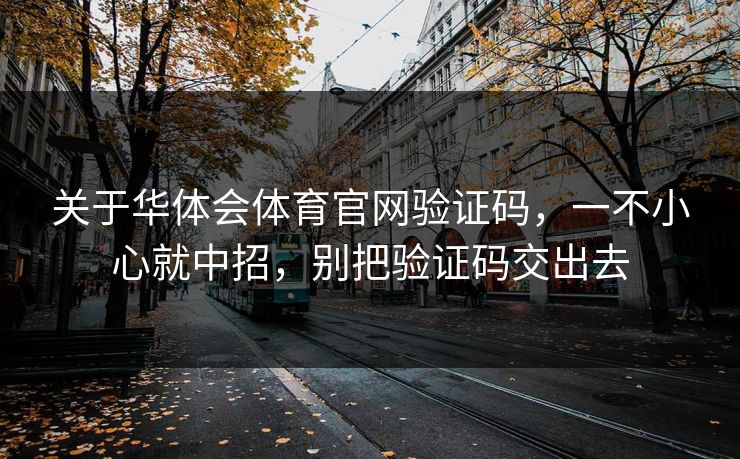 关于华体会体育官网验证码，一不小心就中招，别把验证码交出去